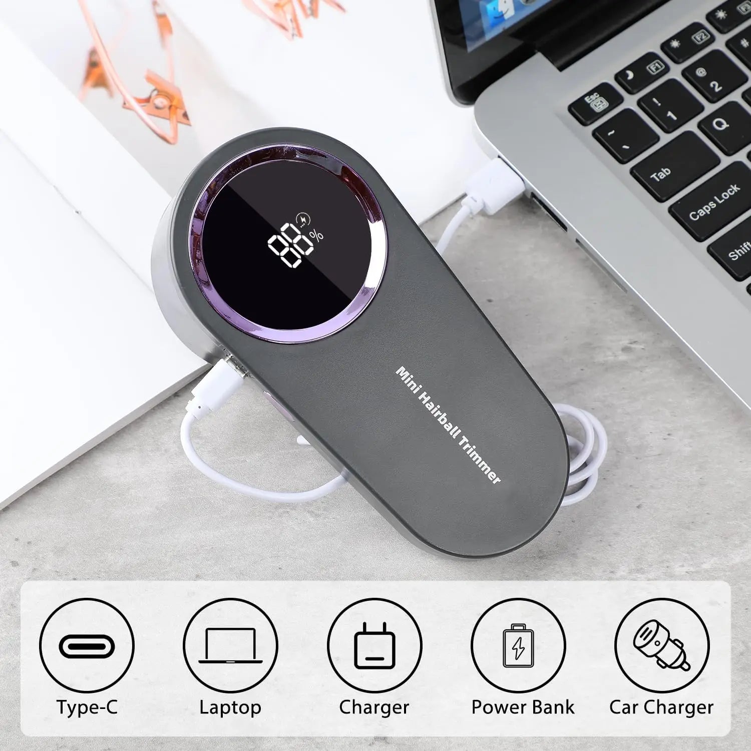 Lint Remover for Clothing Electric Pellet Fluff Remover Rechargeable Portable Fabric Hairball Shaver Removes Lint from Clothes